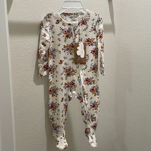 Angel Dear Floral footed pajamas